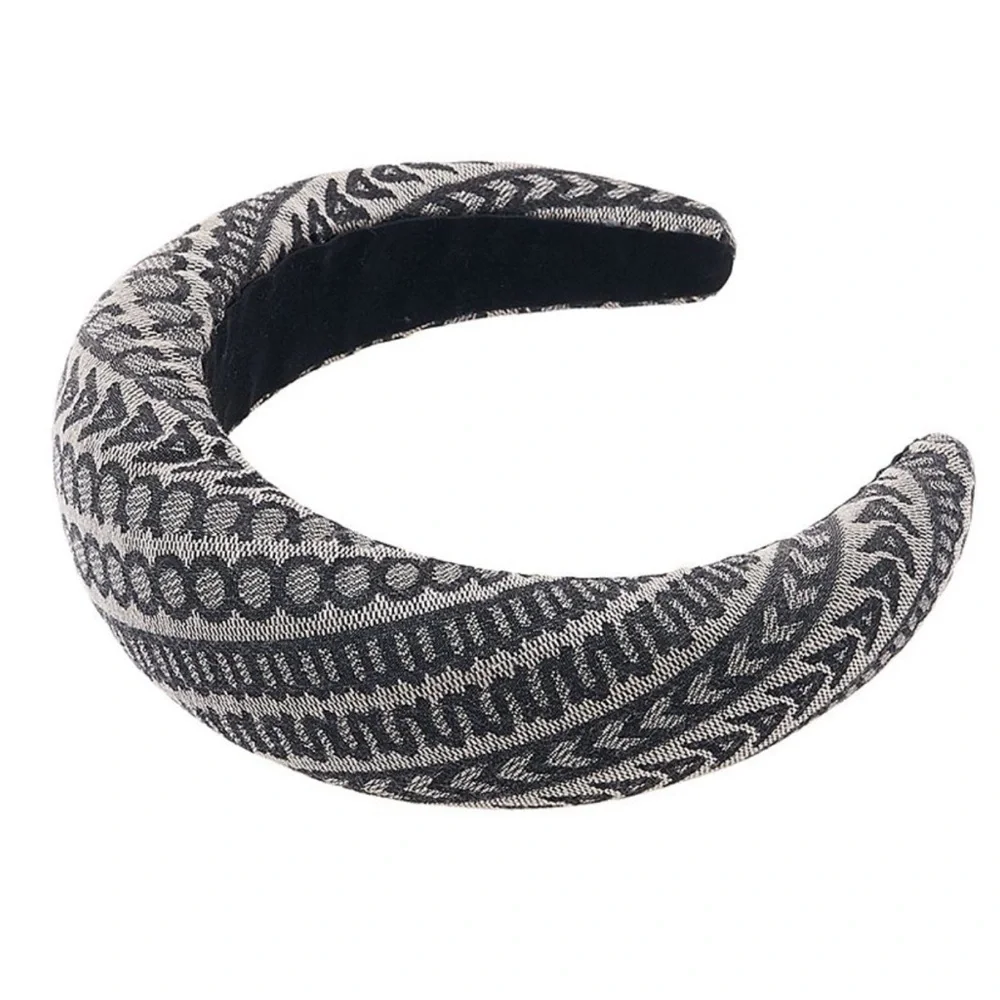 Marc Jacobs Black and Gray Textured Headband